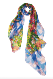 Spring Flowers Monet Shawl available at Mildred Hoit in Palm Beach.