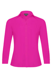 Diane Shirt in Hot Pink available at Mildred Hoit in Palm Beach.