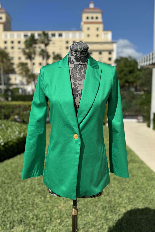 Rimini Blazer in Green available at Mildred Hoit in Palm Beach.