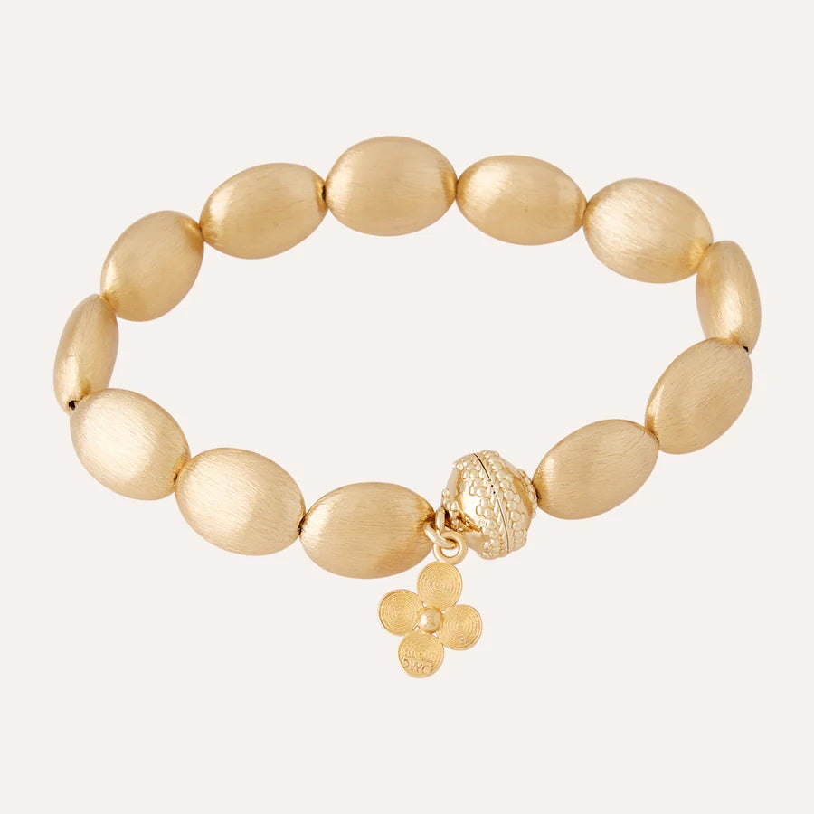 CLARA WILLIAMS GOLD RUSH OVAL STRETCH BRACELET - Mildred Hoit