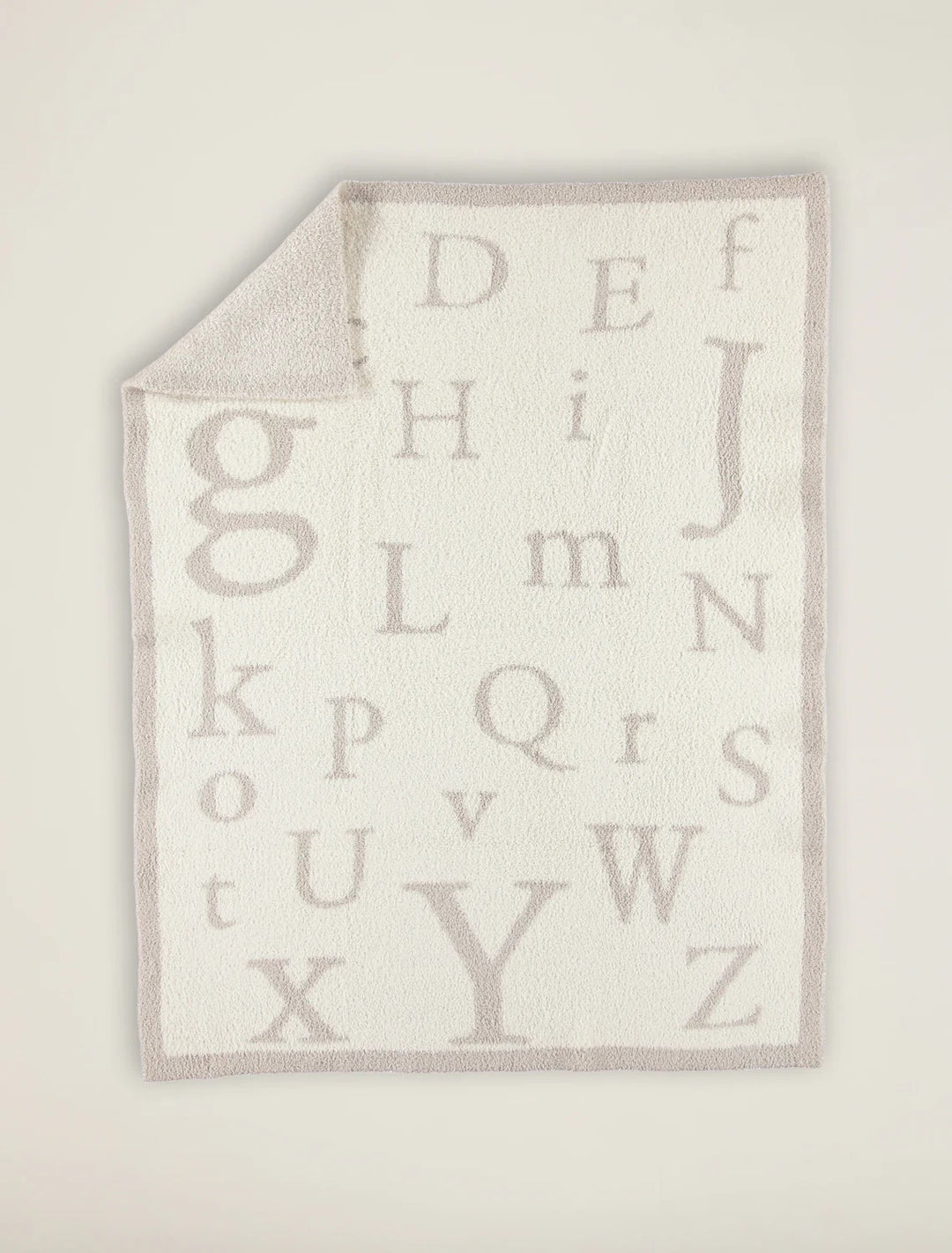 Barefoot Dreams ABC Blanket in Stone - Mildred Hoit