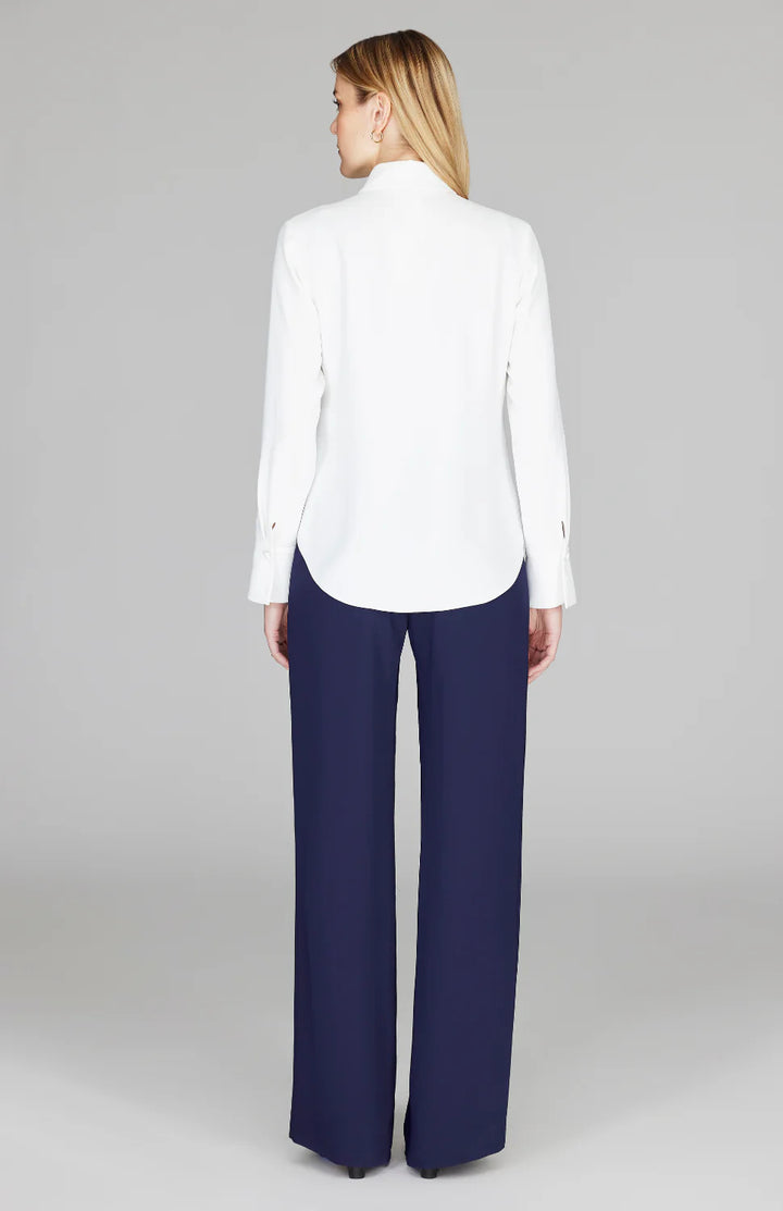 Emmelle Luxurious Crepe Tailored Button Down Blouse