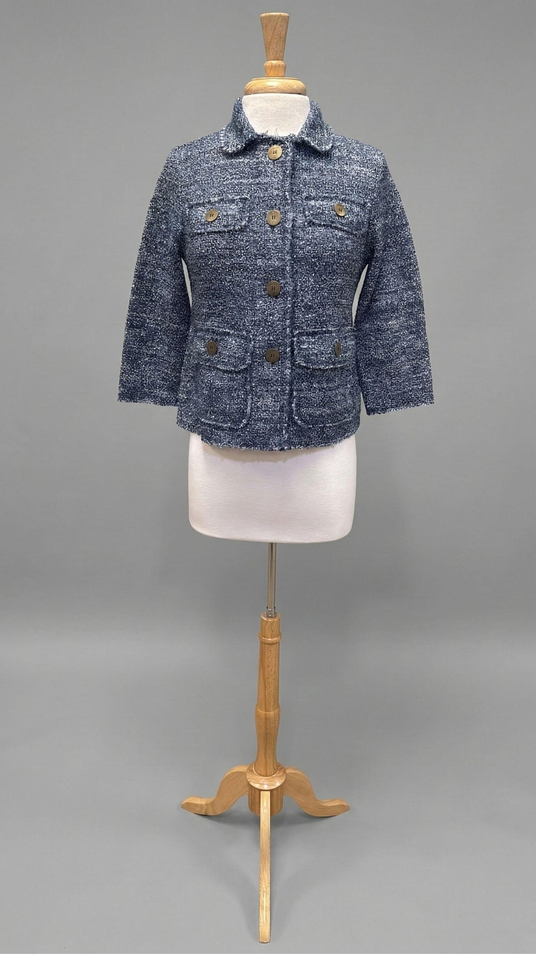 Base Knit Stitch Jacket in BW/3402/321 - Mildred Hoit