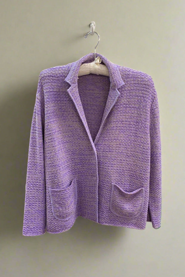 Base Milano Knit Jacket in Purple