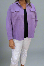 Base Milano Button Down Cargo in Lavender available at Mildred Hoit in Palm Beach.