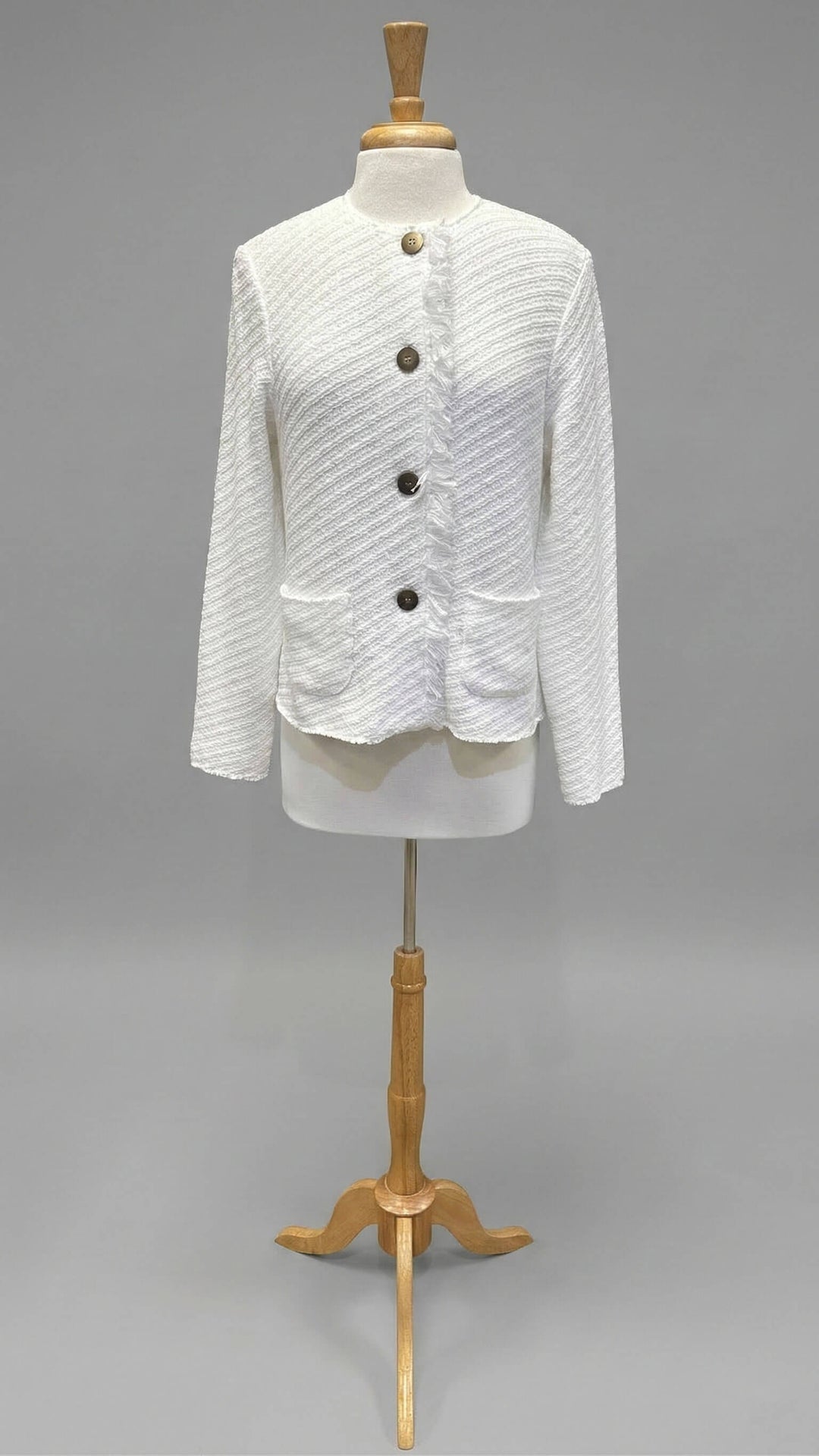 Base Knit Stitch Jacket in BW/3400B/431 - Mildred Hoit