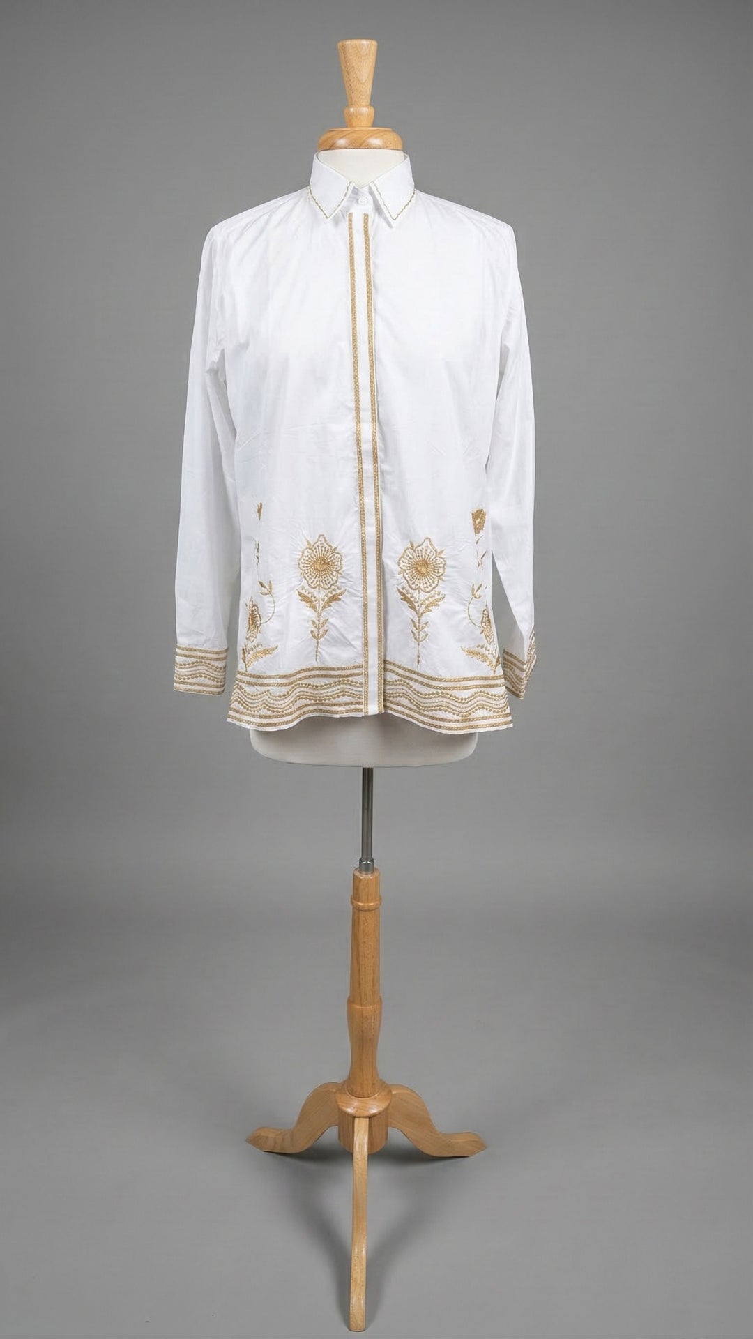 Bella Tu Elena Shirt in White - Mildred Hoit