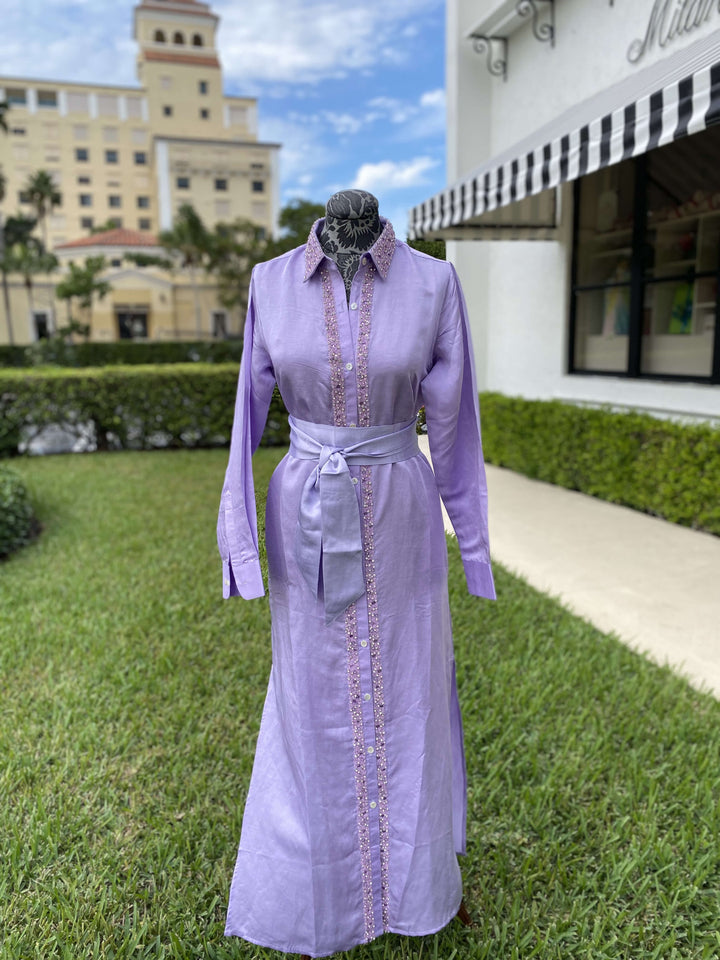 Bella Tu Kara Shirtdress in Lilac - Mildred Hoit