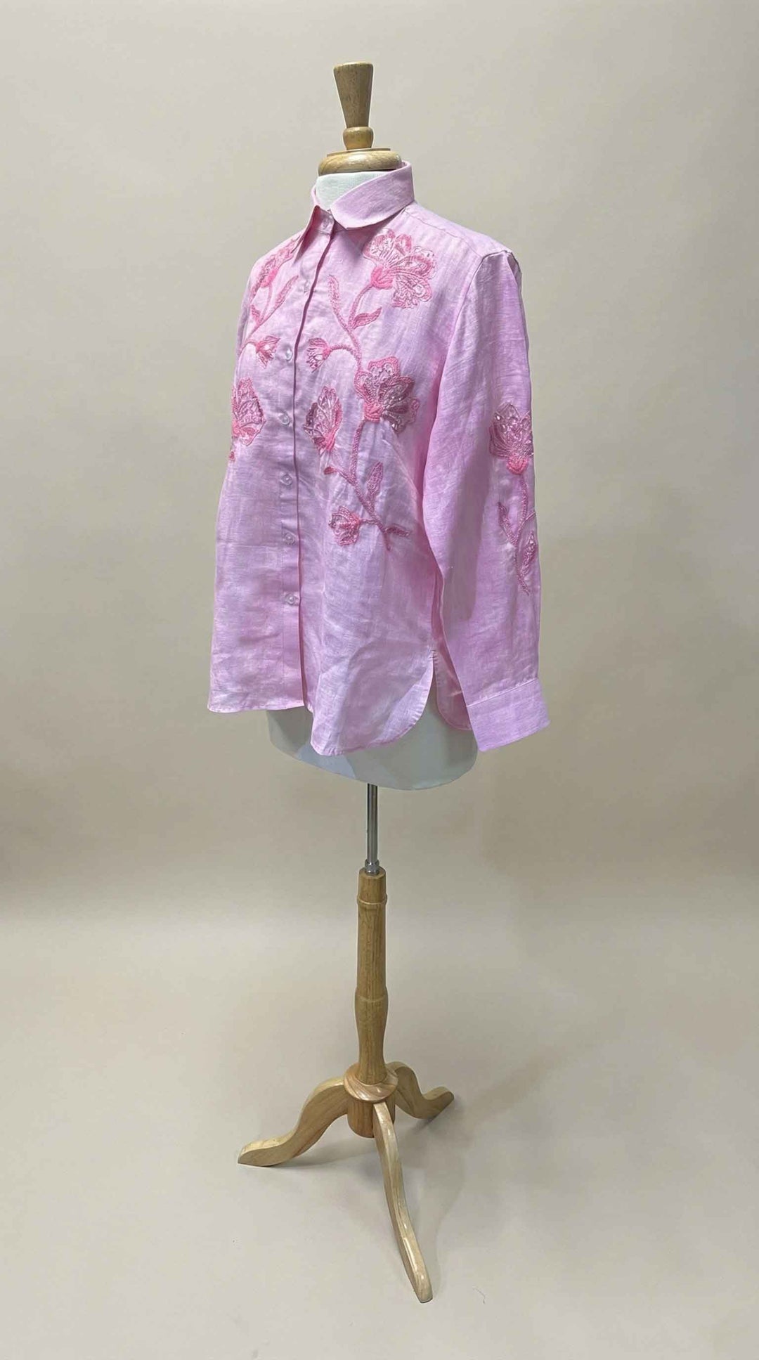 Bella Tu Lisa Linen Shirt in Light Pink