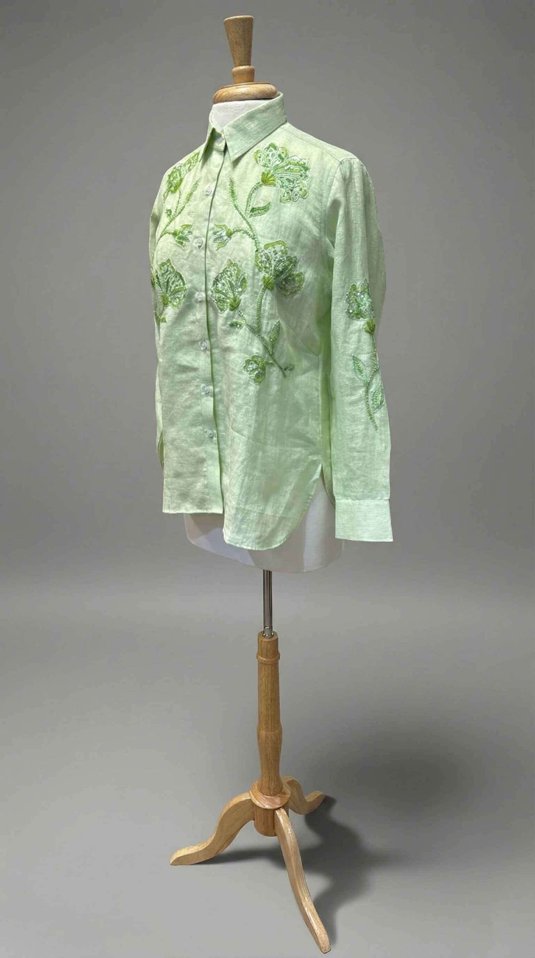 Bella Tu Lisa Linen Shirt in Green