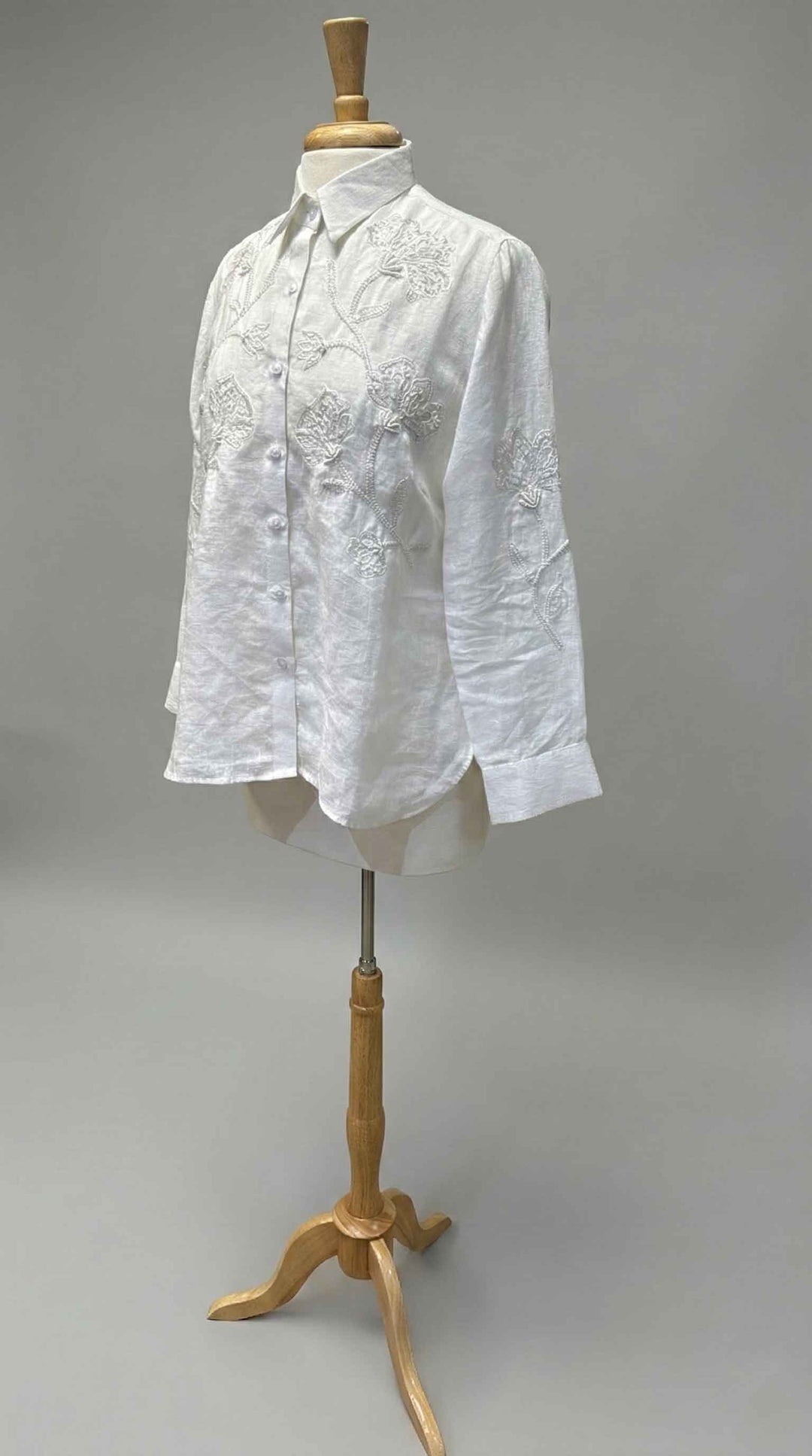 Bella Tu Lisa Linen Shirt in White