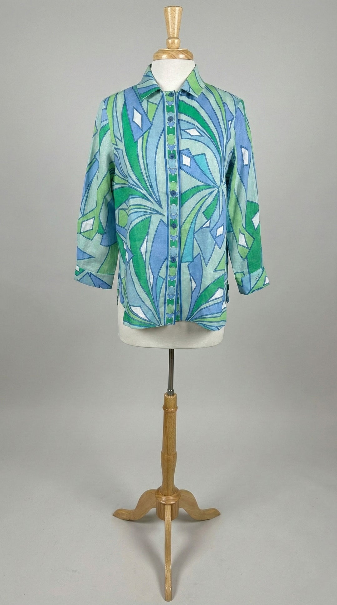 Averardo Bessi Linen Blouse in Idra 001 - Mildred Hoit