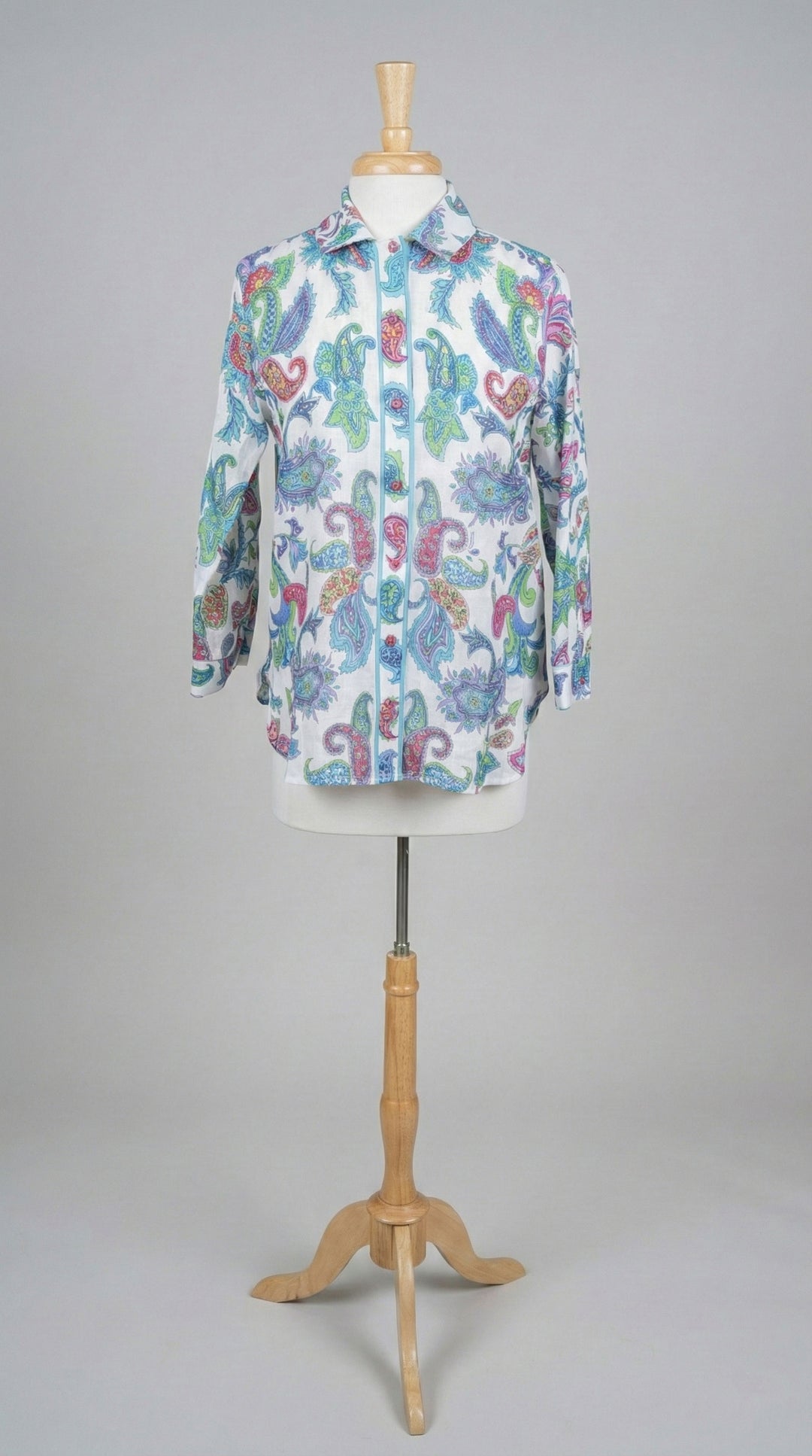 Averardo Bessi Linen Blouse in Scudo 001 - Mildred Hoit