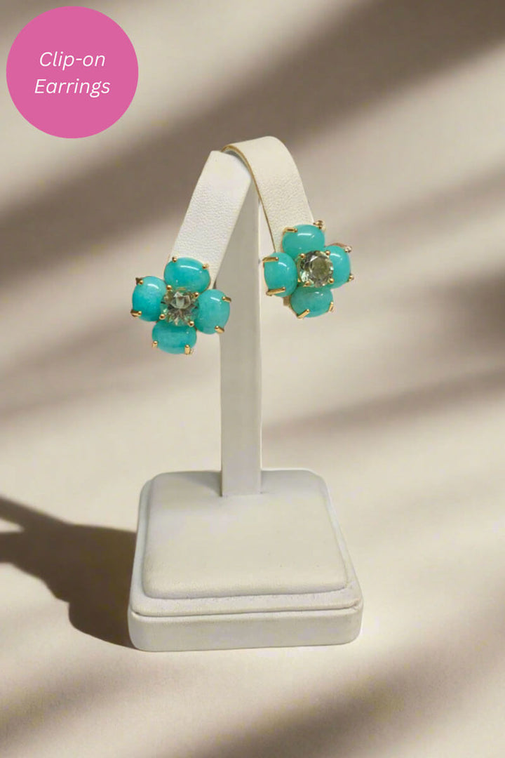 Floral Earring in Blue