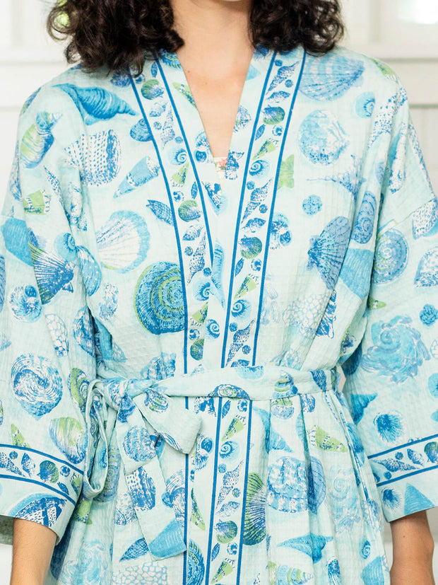 Shell Print Kimono