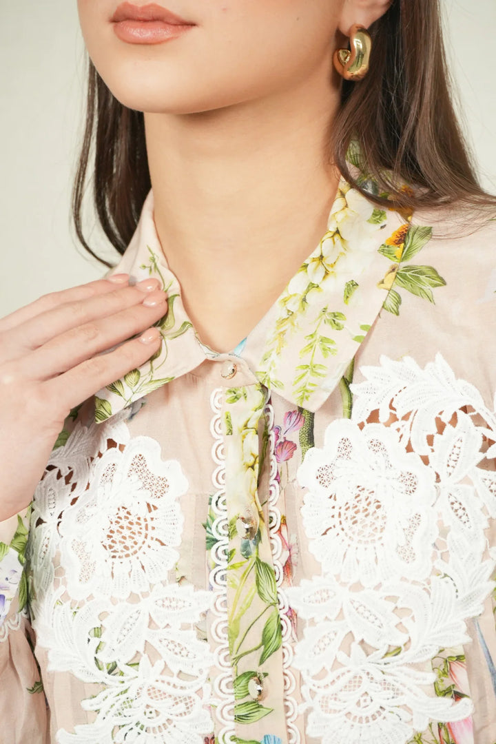 Ranna Gill Bloomlet Pleated Shirt - Mildred Hoit