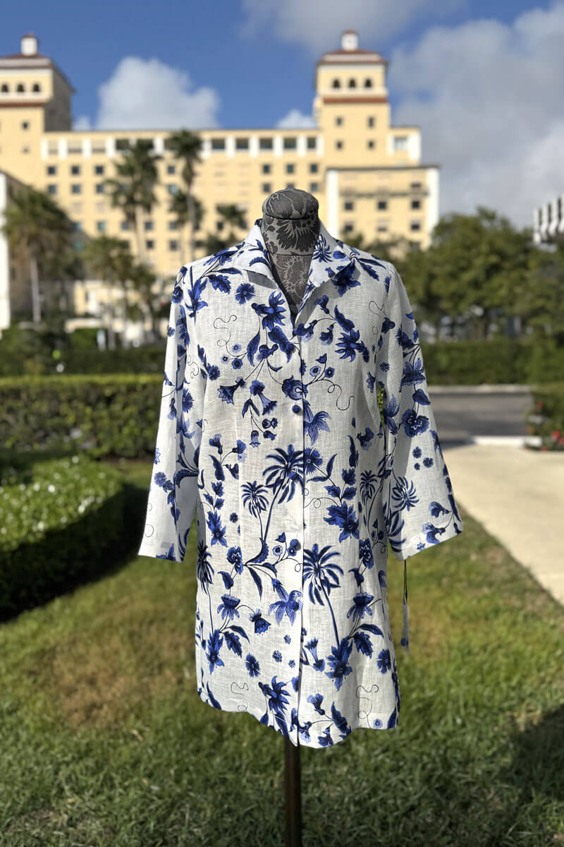 Connie Roberson Blue Bell Linen Jacket