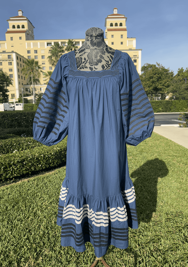 Corey Lynn Calter Sybil Dress in Sea Blue available at Mildred Hoit in Palm Beach.