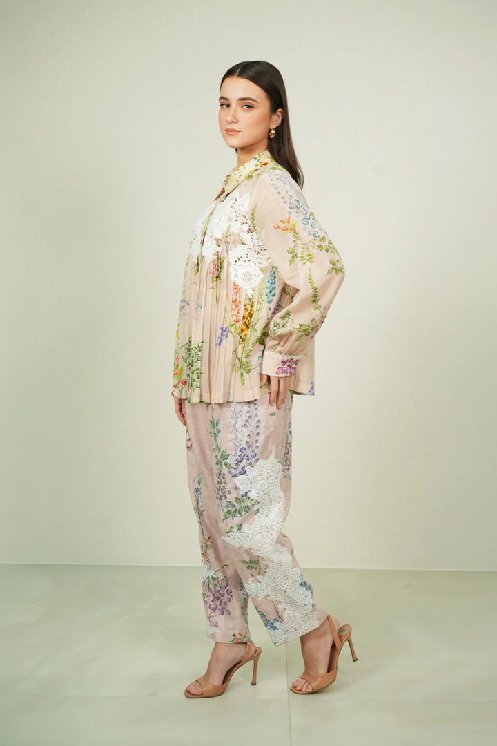 Ranna Gill Bloomlet Pleated Shirt - Mildred Hoit