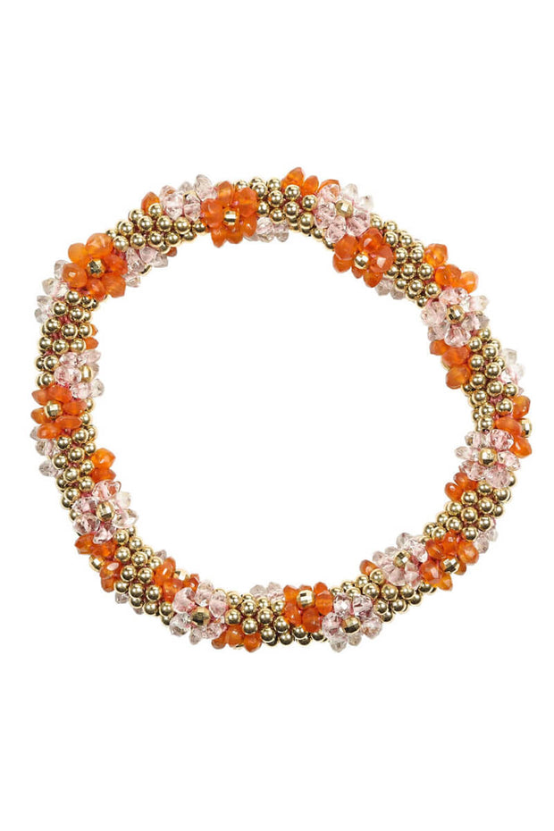 Meredith Frederick Daisy Orange and Pink Bracelet available at Mildred Hoit in Palm Beach.