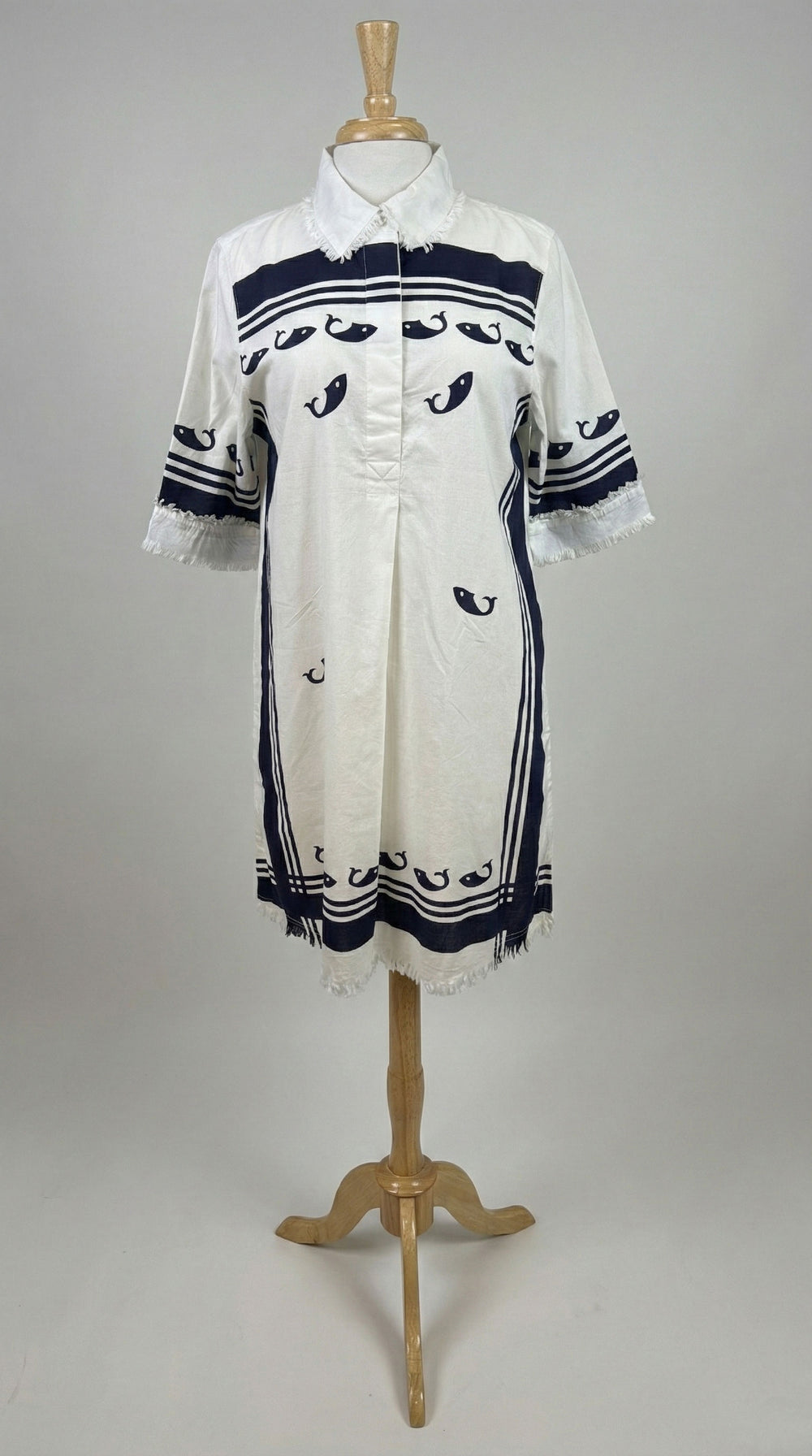 Chatham Dress in Whales Print - Mildred Hoit