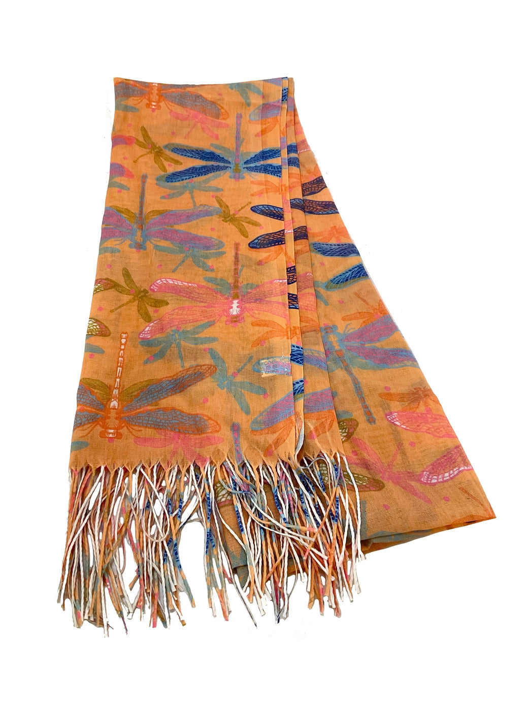 Dragonfly Scarf in Orange - Mildred Hoit