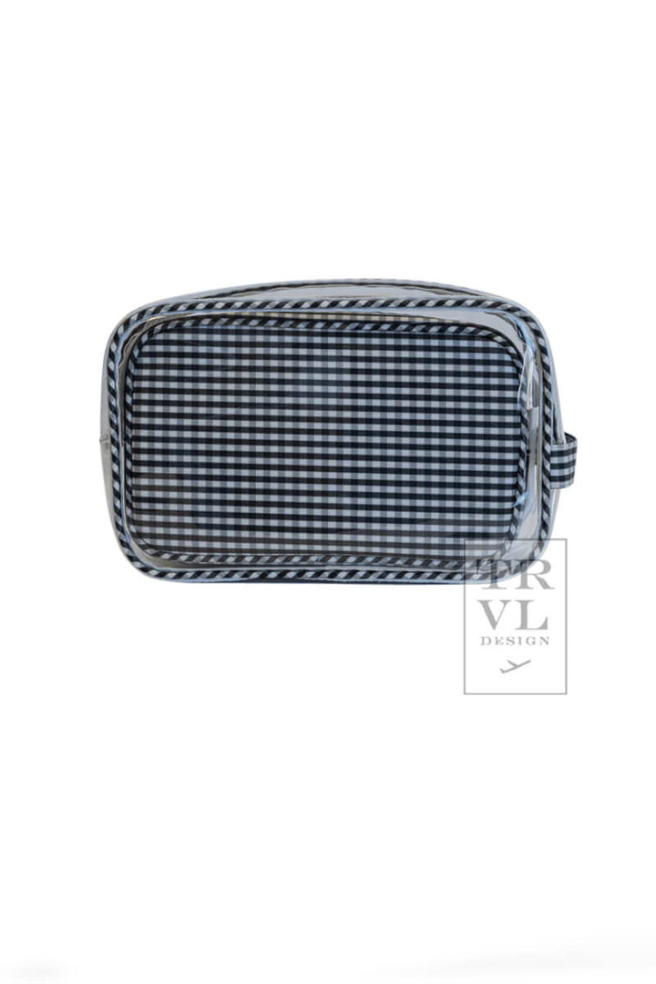 Duo Gingham Clear - Gingham Black Toiletry Bag