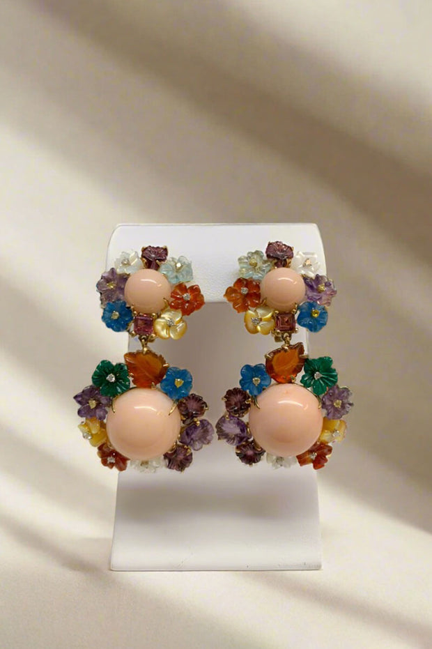 Mildred Hoit Private Jewelry Collection Floral Drop Earring available at Mildred Hoit in Palm Beach.