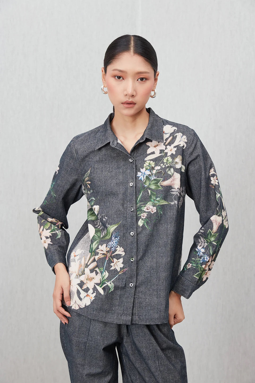 Ranna Gill Valorie Buttondown Shirt in Multi - Mildred Hoit