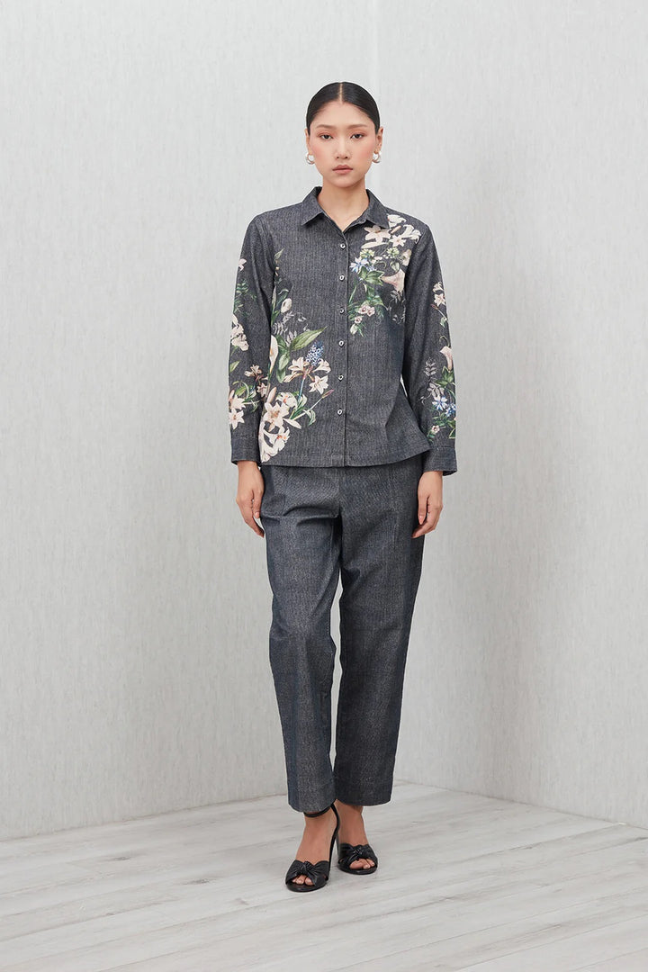 Ranna Gill Valorie Buttondown Shirt in Multi - Mildred Hoit