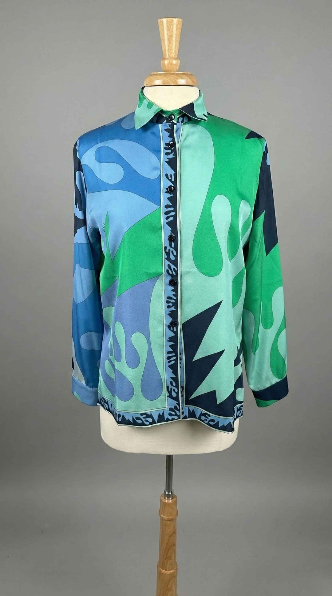 Averardo Bessi Silk Button-Down Blouse in Fenice 002