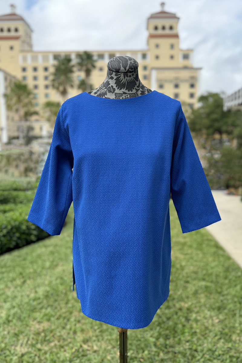 Emmelle Pique Tunic in Cerulean - Mildred Hoit