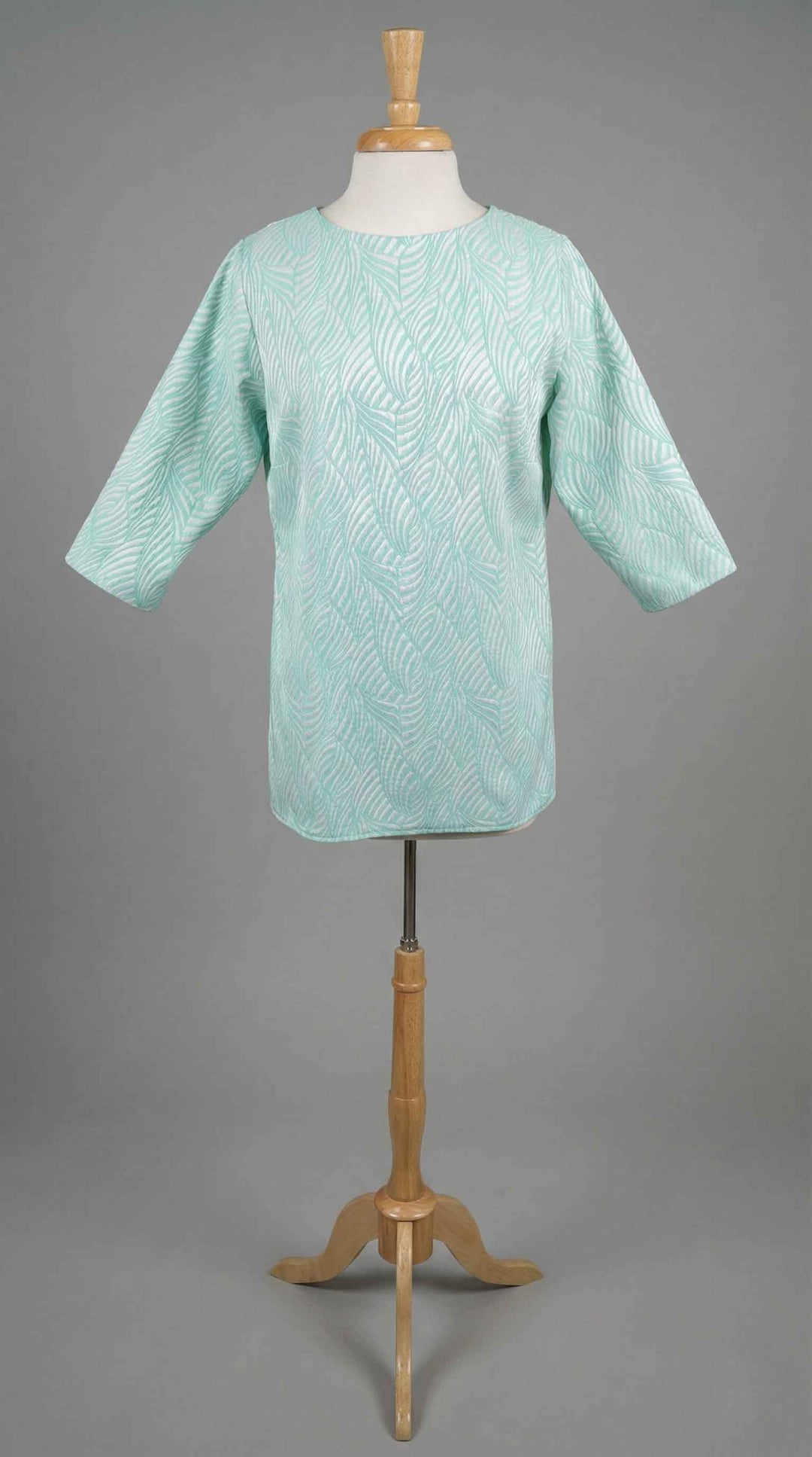 Emmelle Botanic Print Top in Dark Mint - Mildred Hoit