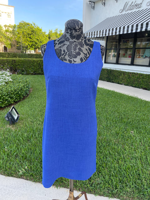 Emmelle Double Layer Electric Blue Microlinen Dress
