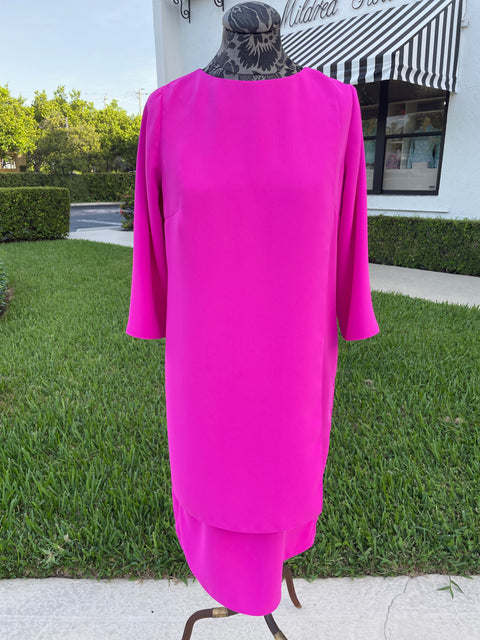 Emmelle Luxurious Crepe Dress in Azalea available at Mildred Hoit in Palm Beach.
