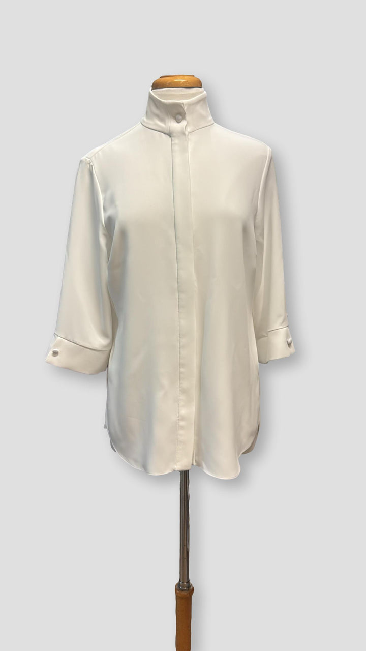 Emmelle Luxurious Crepe Tunic in Pearl