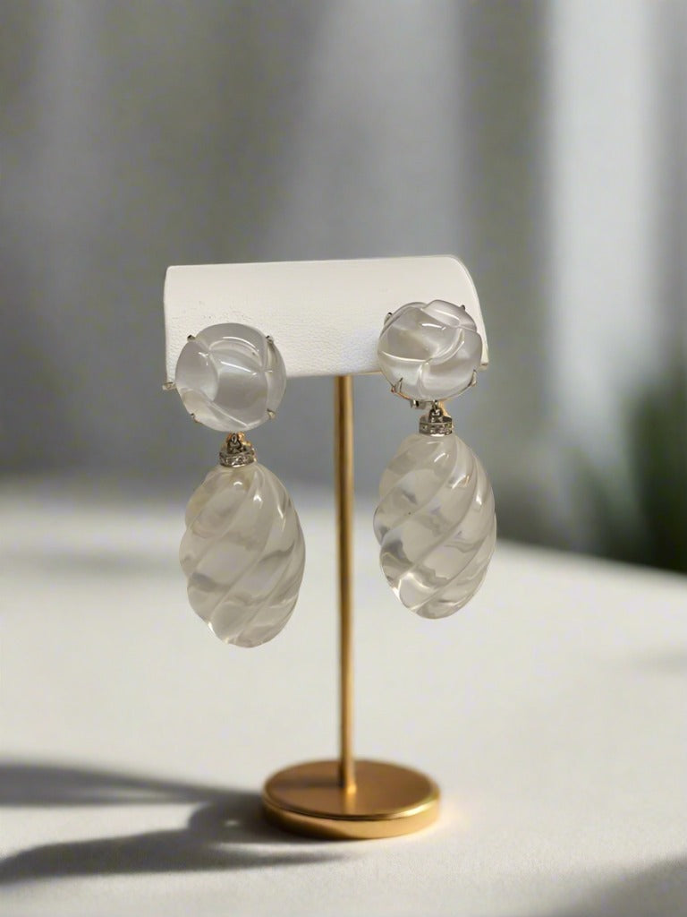 Crystal and Diamond Earring - Mildred Hoit