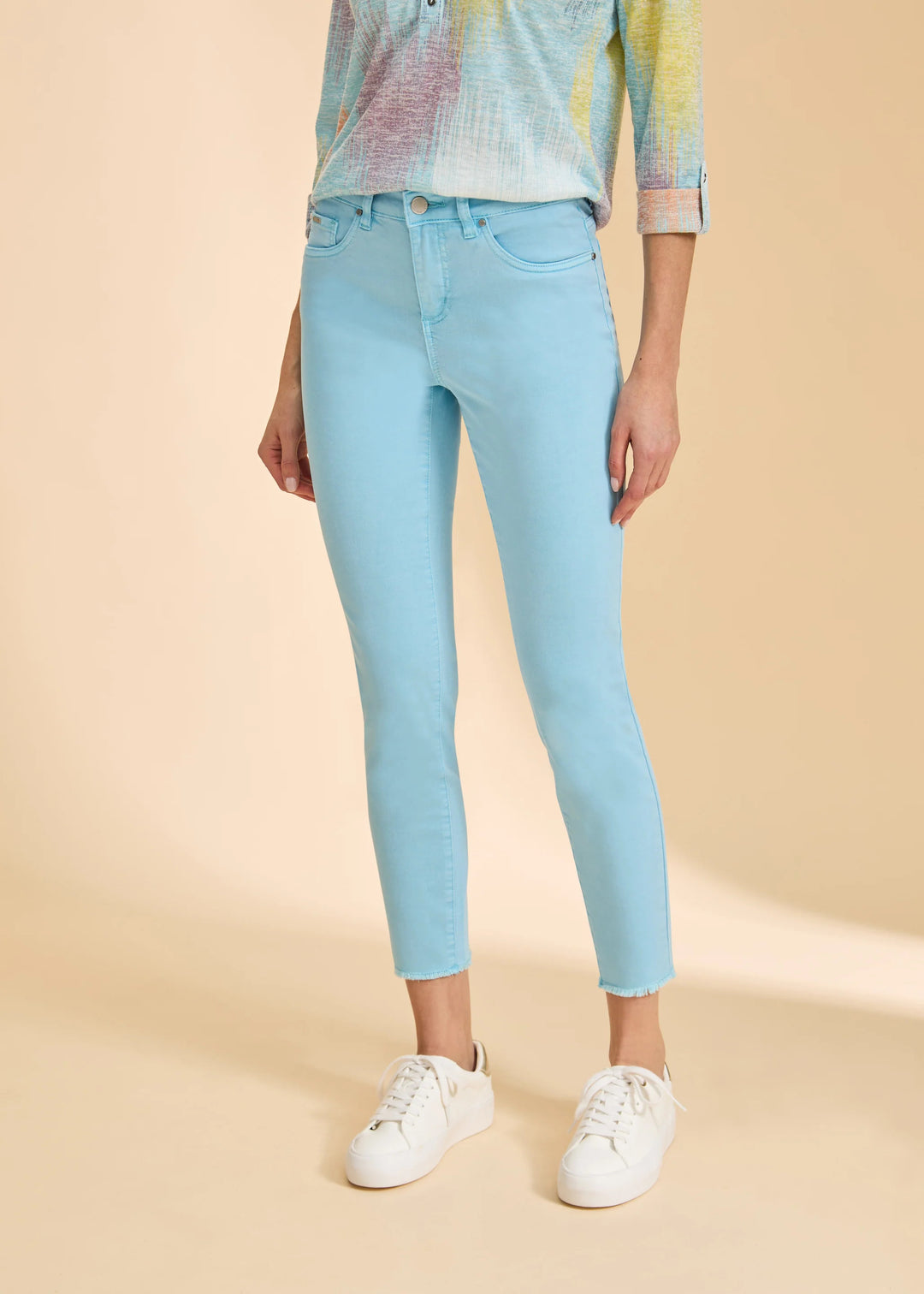 Olivia Slim Ankle Pant in Pacific Blue
