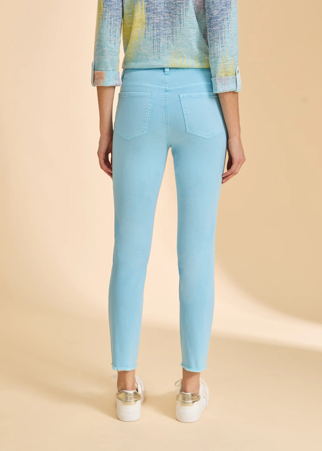 Olivia Slim Ankle Pant in Pacific Blue