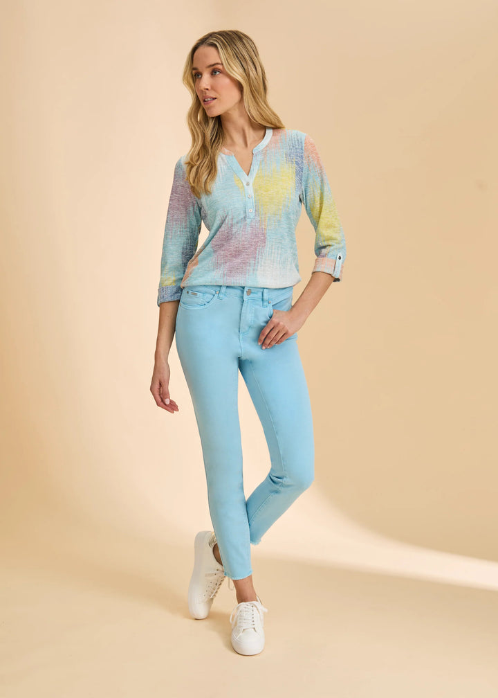 Olivia Slim Ankle Pant in Pacific Blue