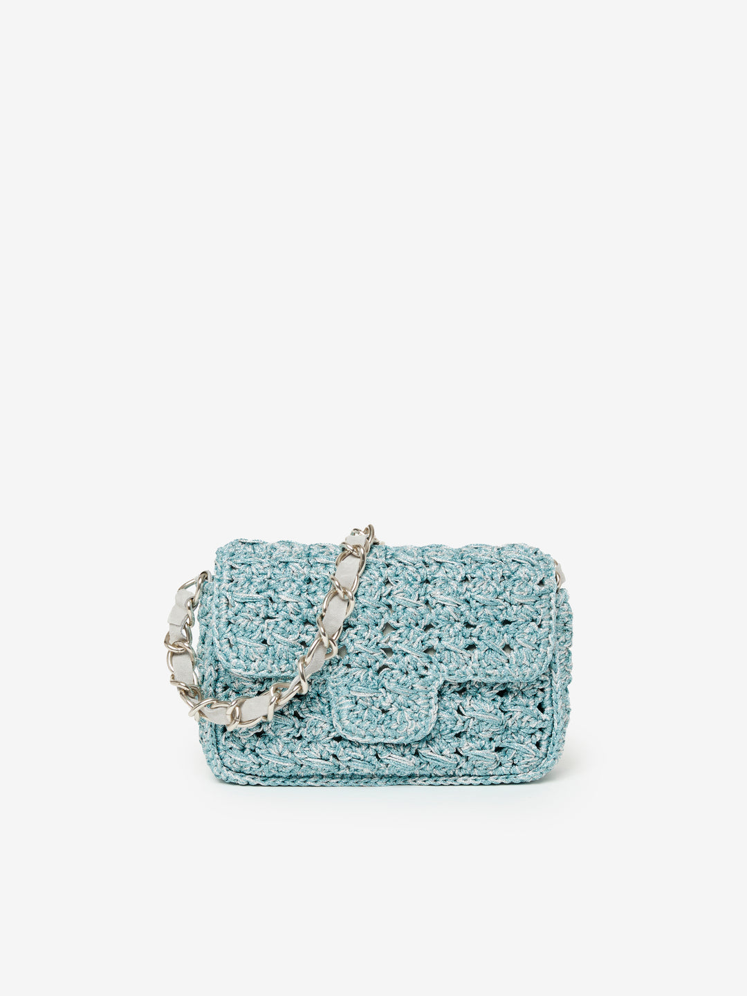FEND Bag in Aqua & Silver - Mildred Hoit