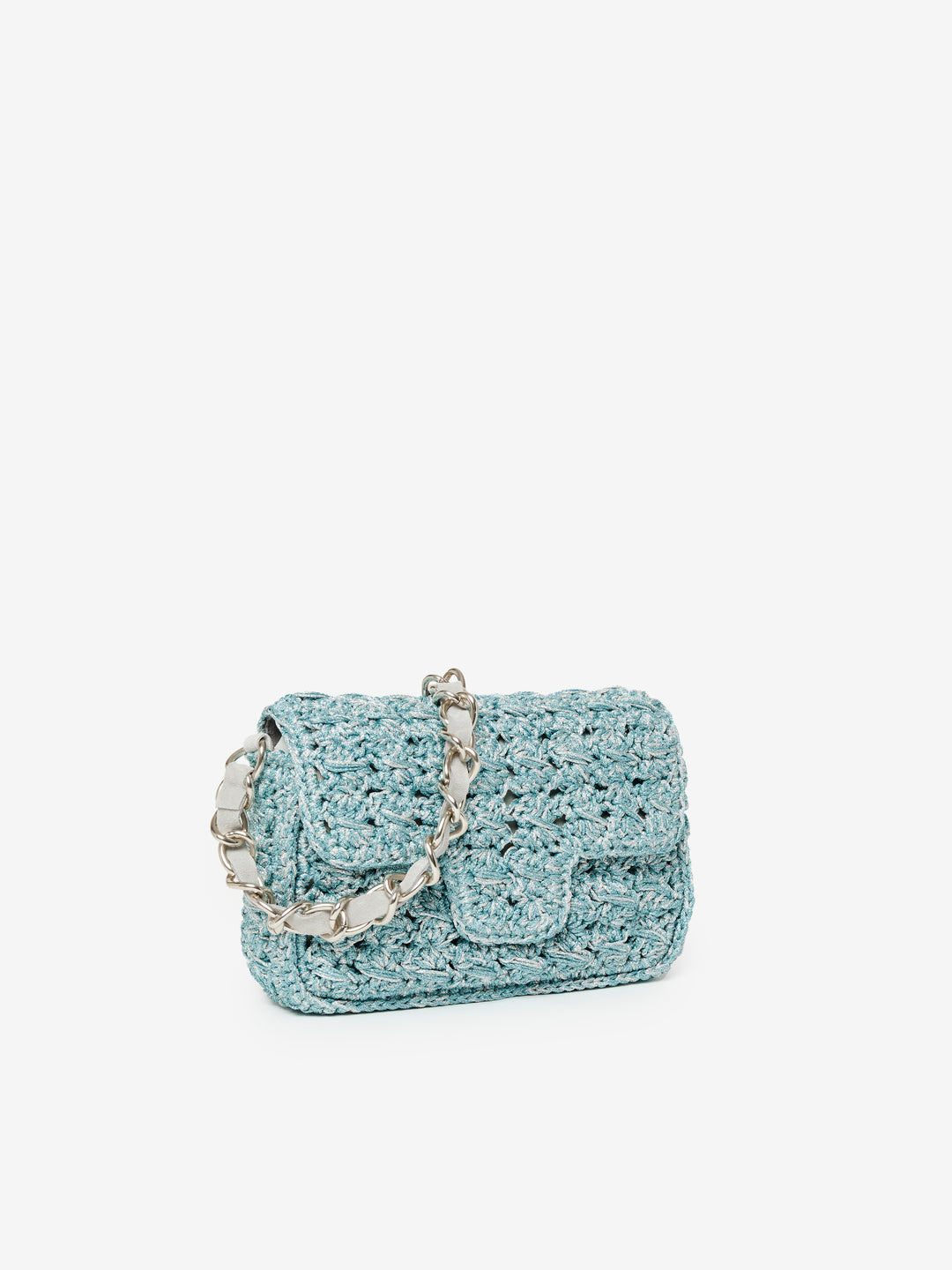 FEND Bag in Aqua & Silver - Mildred Hoit