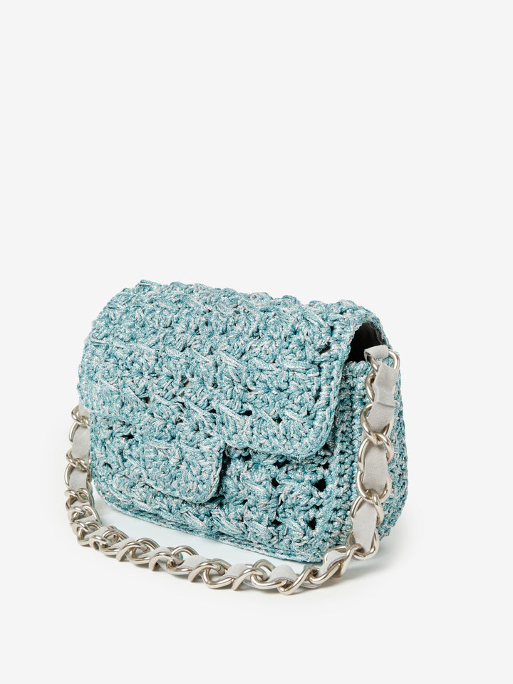 FEND Bag in Aqua & Silver - Mildred Hoit