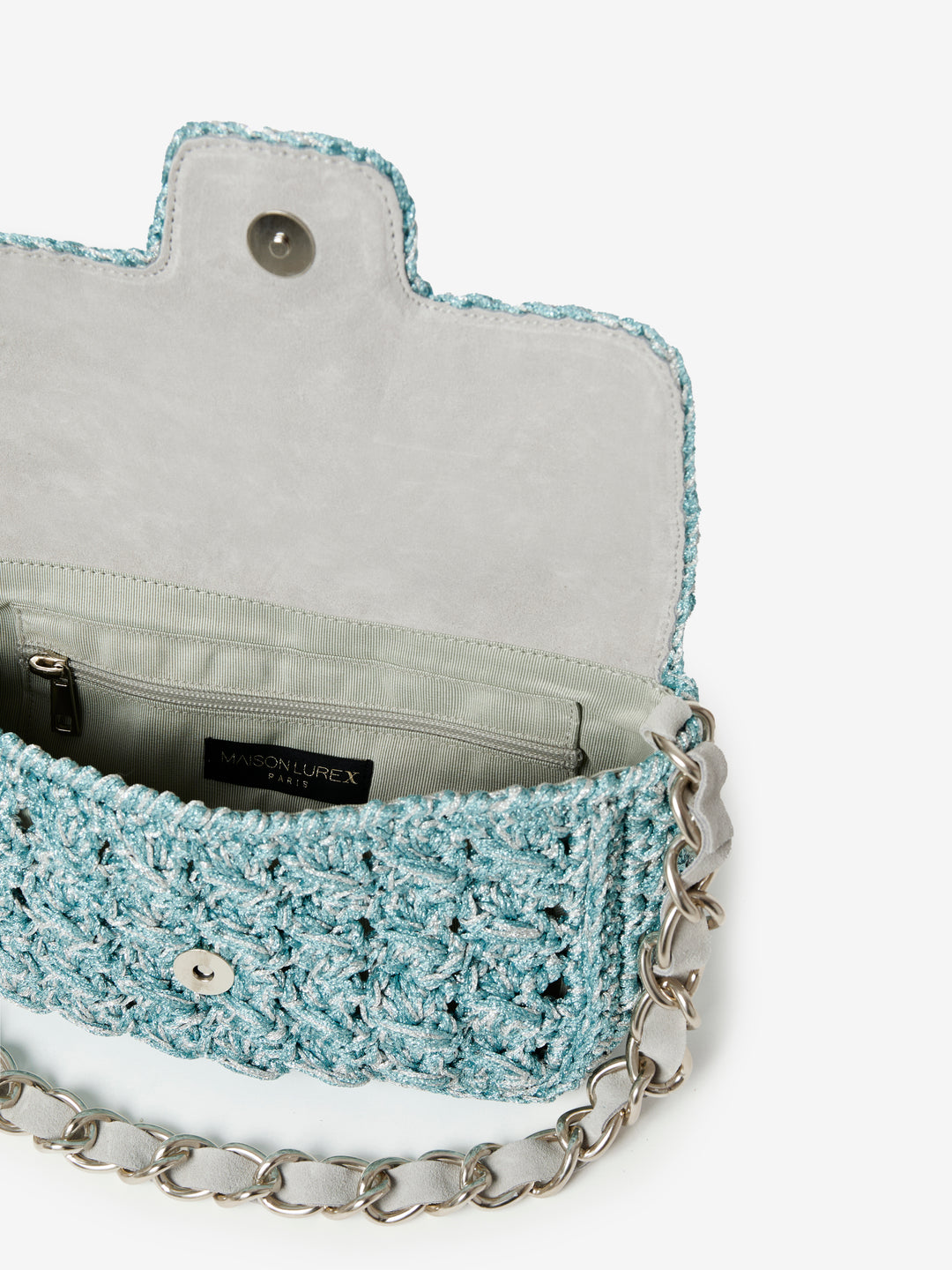 FEND Bag in Aqua & Silver - Mildred Hoit