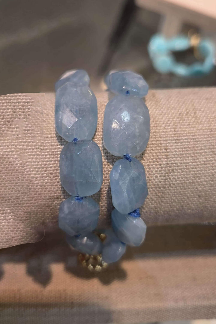 Clara Williams Faceted Aqua Bracelet