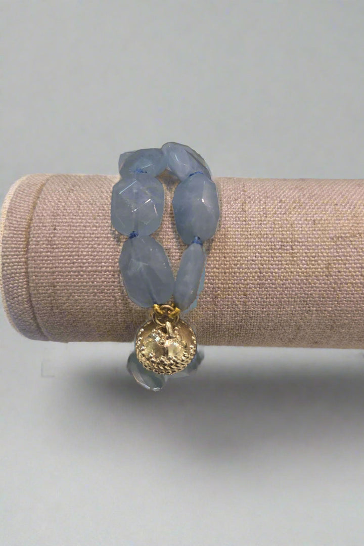 Clara Williams Faceted Aqua Bracelet