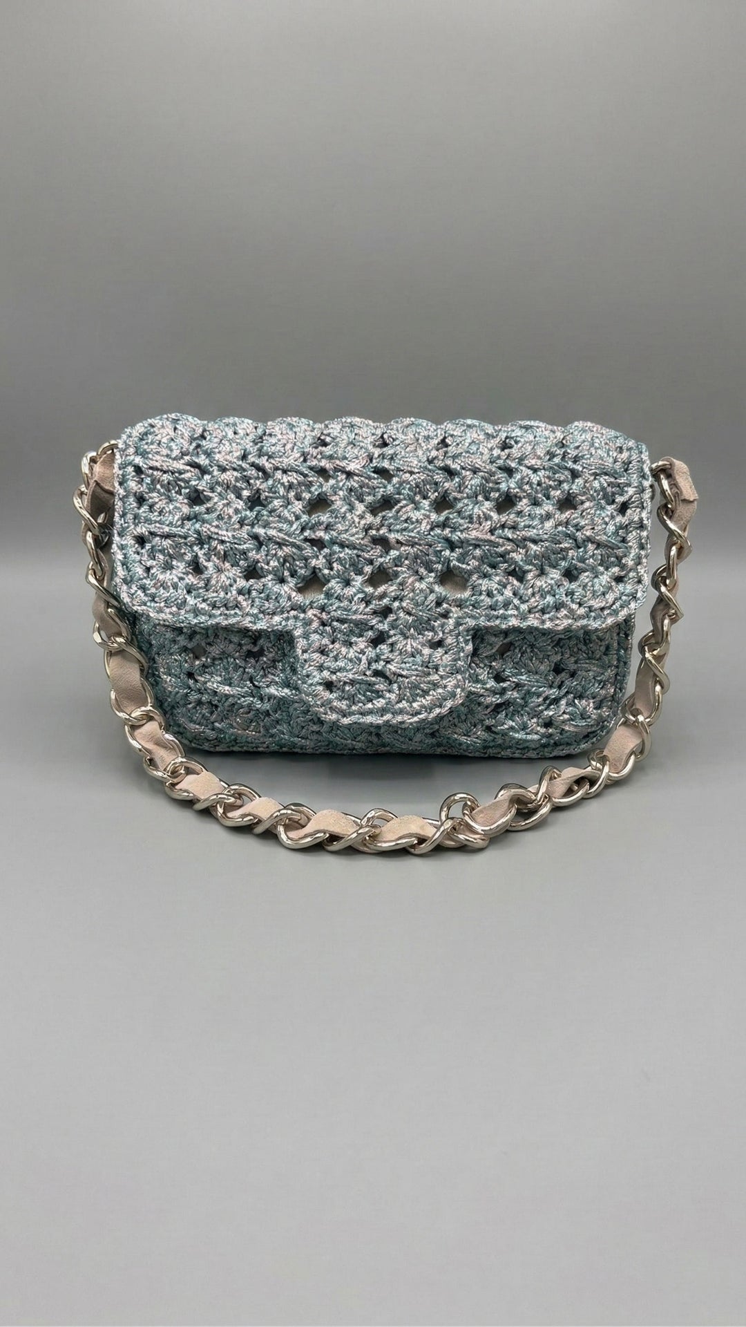 FEND Bag in Aqua & Silver - Mildred Hoit