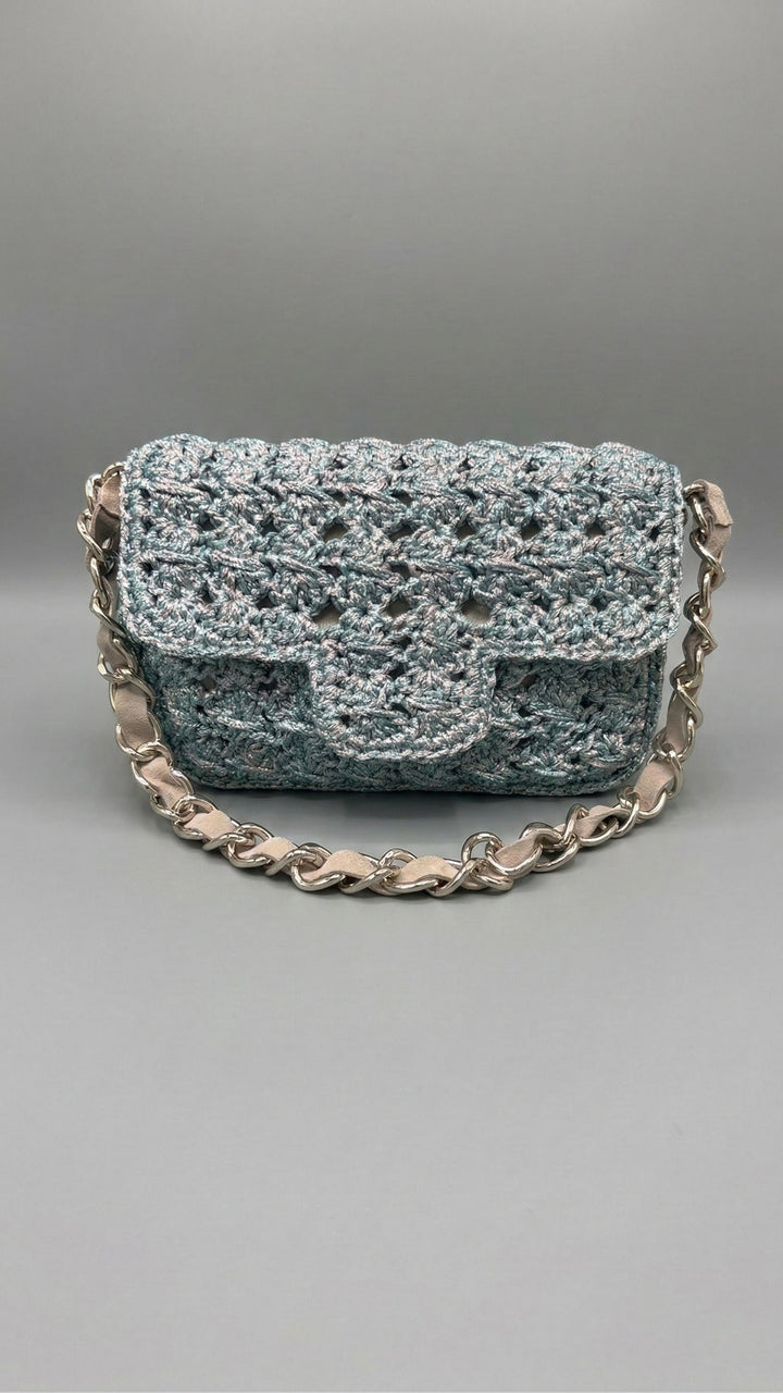 FEND Bag in Aqua & Silver - Mildred Hoit