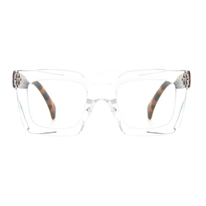 Fiona Blue Light Readers in Clear with Tortoise Temples