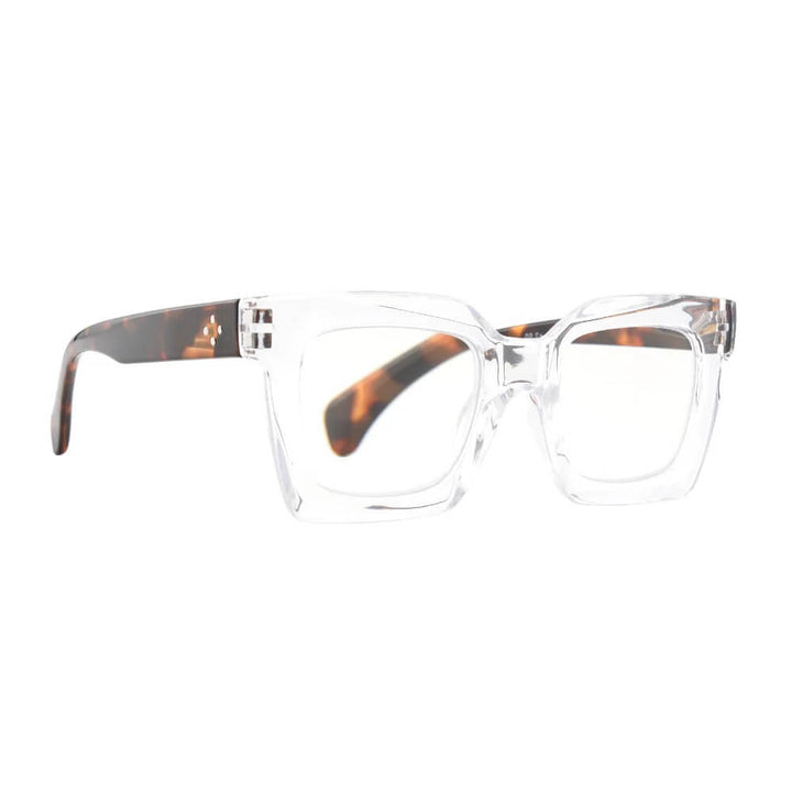 Fiona Blue Light Readers in Clear with Tortoise Temples